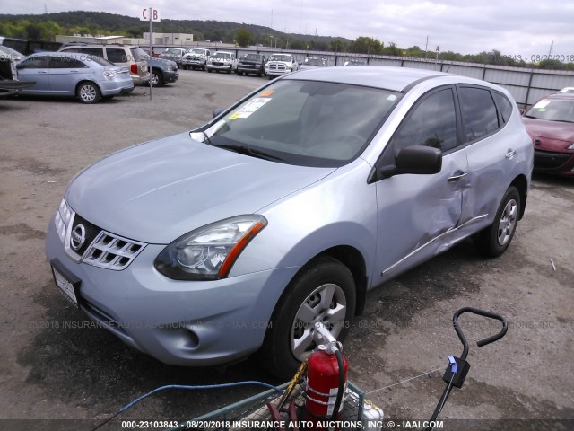 JN8AS5MT0FW155870 - 2015 NISSAN ROGUE SELECT S Light Blue photo 2