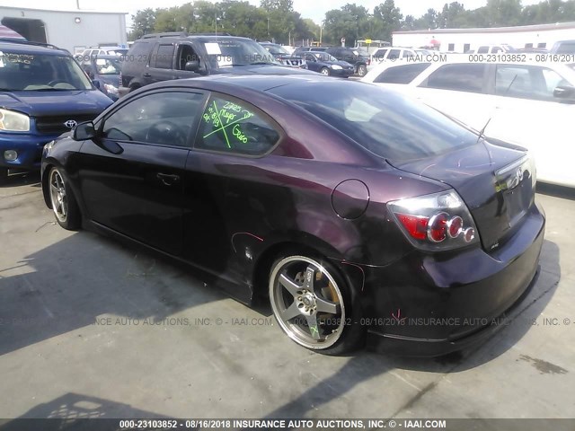 JTKDE167280265553 - 2008 TOYOTA SCION TC 紫色 照片 3
