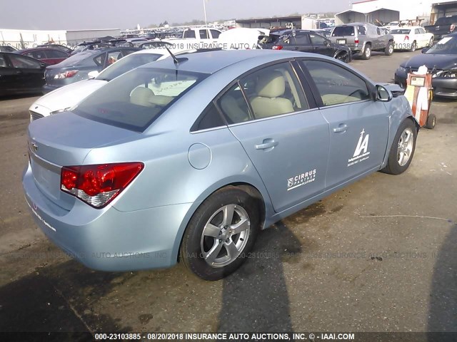 1G1PG5S97B7181460 - 2011 CHEVROLET CRUZE LT BLUE photo 4