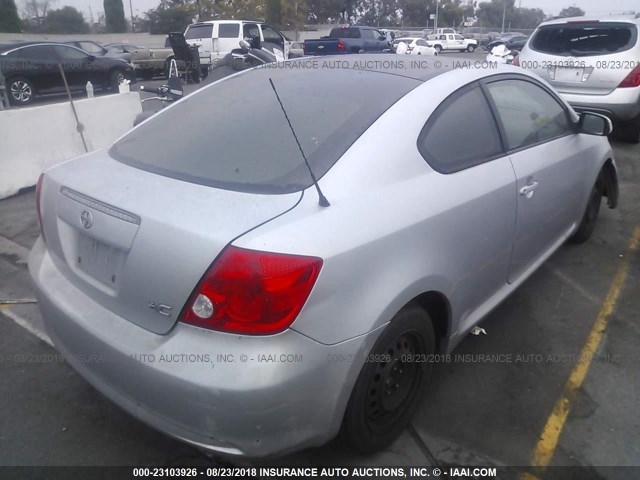 JTKDE177350016883 - 2005 TOYOTA SCION TC 银色 照片 4