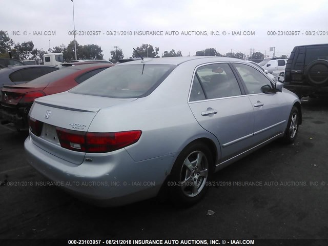 JHMCN36585C005762 - 2005 HONDA ACCORD HYBRID SILVER photo 4