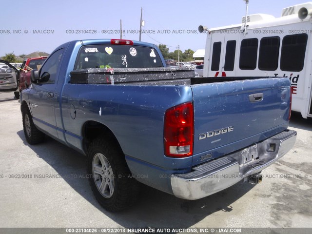 1D7HA16K84J207708 - 2004 DODGE RAM 1500 ST BLUE photo 3