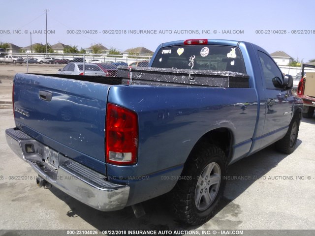 1D7HA16K84J207708 - 2004 DODGE RAM 1500 ST BLUE photo 4