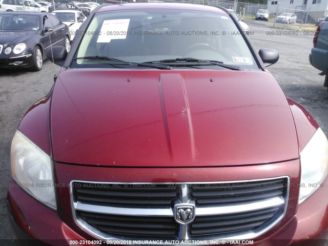 1B3HE78K67D500333 - 2007 DODGE CALIBER R/T RED photo 6