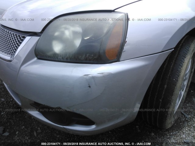 4A32B2FF1AE015991 - 2010 MITSUBISHI GALANT FE SILVER photo 6