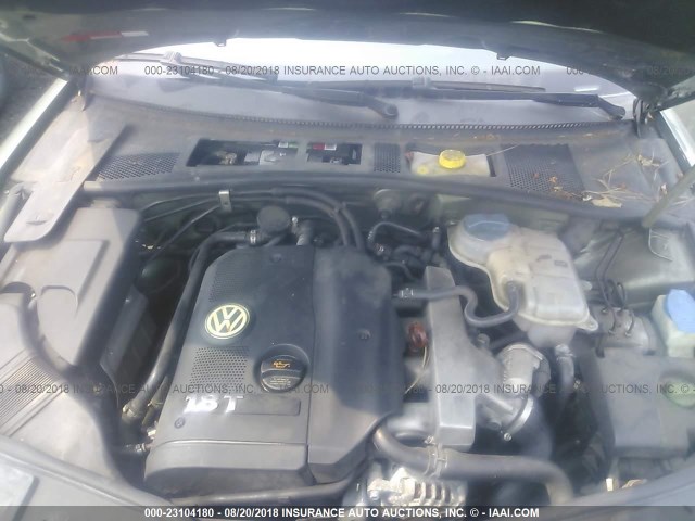 WVWPD63B03P206675 - 2003 VOLKSWAGEN PASSAT GLS GREEN photo 10