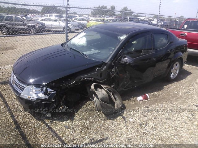 1B3BD1FBXBN609616 - 2011 DODGE AVENGER MAINSTREET BLACK photo 2