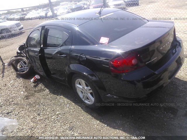 1B3BD1FBXBN609616 - 2011 DODGE AVENGER MAINSTREET BLACK photo 3