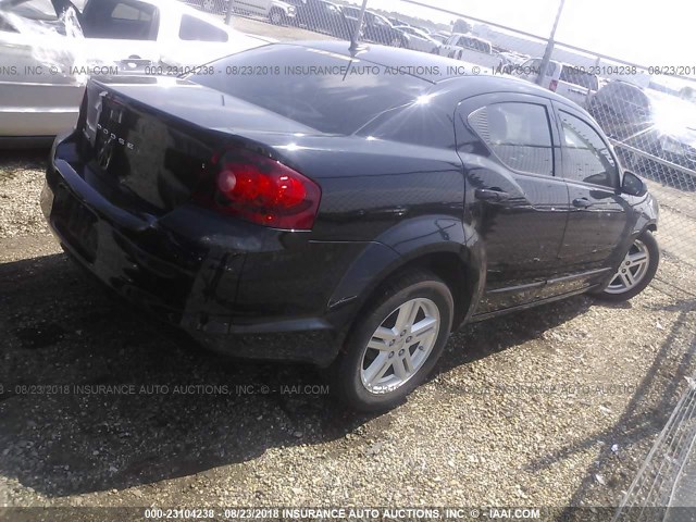 1B3BD1FBXBN609616 - 2011 DODGE AVENGER MAINSTREET BLACK photo 4