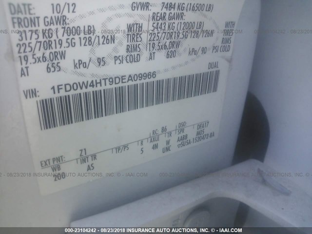 1FD0W4HT9DEA09966 - 2013 FORD F450 SUPER DUTY Unknown photo 10