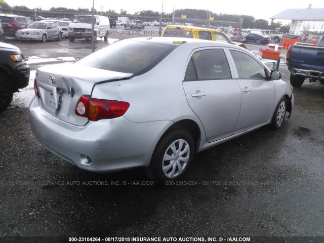 1NXBU40E49Z087306 - 2009 TOYOTA COROLLA S/LE/XLE SILVER photo 4