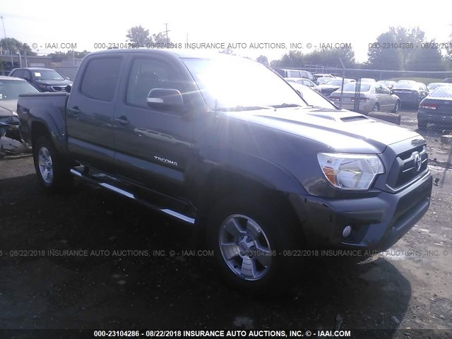 5TFLU4EN7DX066541 - 2013 TOYOTA TACOMA DOUBLE CAB GRAY photo 1