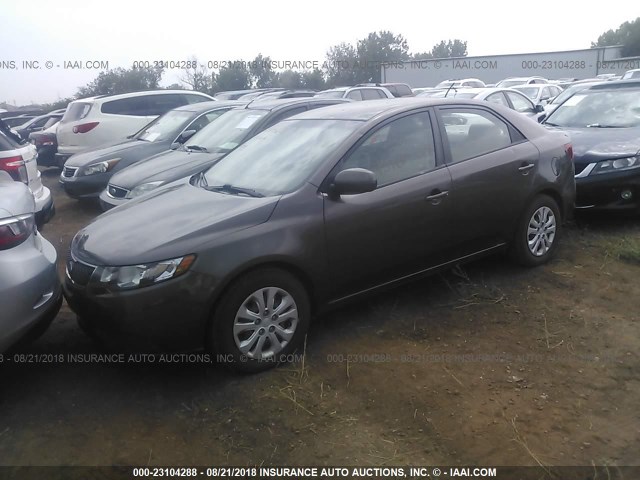 KNAFU4A22D5719570 - 2013 KIA FORTE EX BROWN photo 2