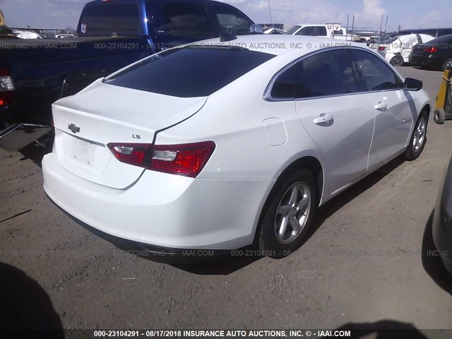 1G1ZB5ST7GF229765 - 2016 CHEVROLET MALIBU LS WHITE photo 4