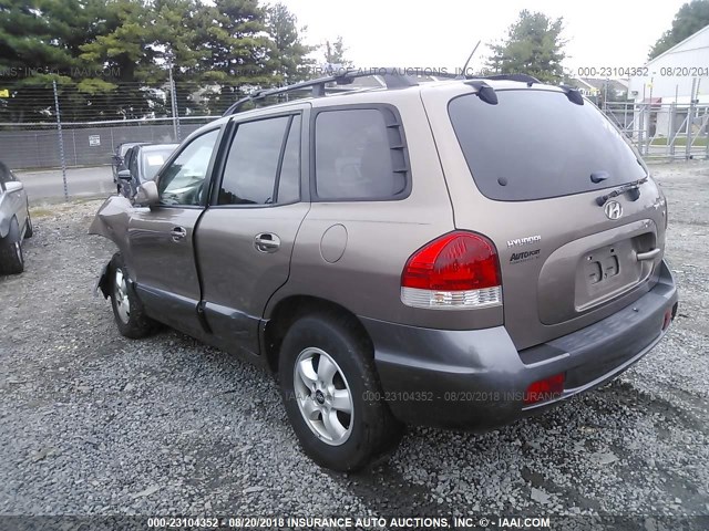 KM8SC13D96U048131 - 2006 HYUNDAI SANTA FE GLS/LIMITED BROWN photo 3