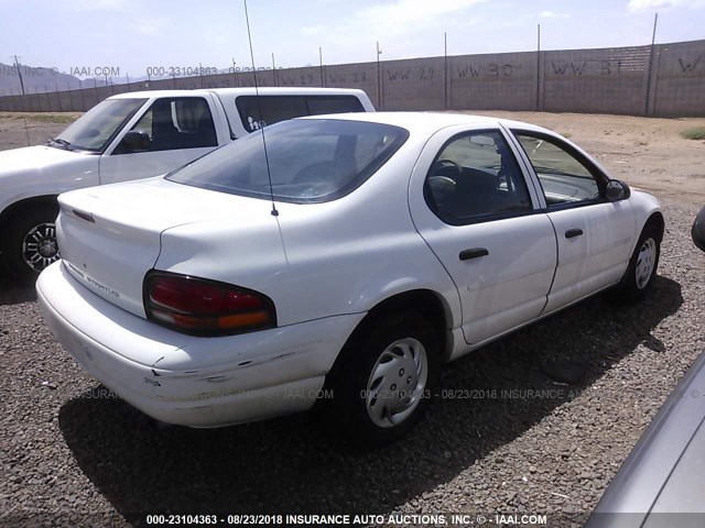 1B3EJ46X7VN673118 - 1997 DODGE STRATUS WHITE photo 4