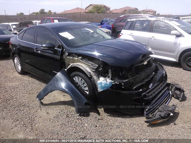 3FA6P0LU7ER177632 - 2014 FORD FUSION SE HYBRID GREEN photo 1