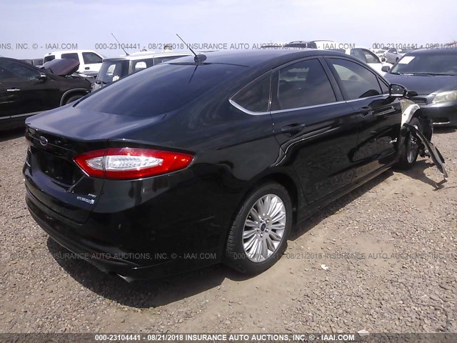 3FA6P0LU7ER177632 - 2014 FORD FUSION SE HYBRID GREEN photo 4