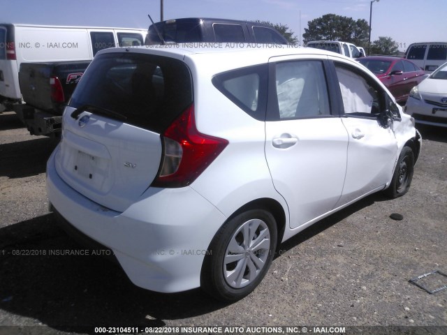 3N1CE2CP2HL355272 - 2017 NISSAN VERSA NOTE S/S PLUS/SV/SL/SR WHITE photo 4