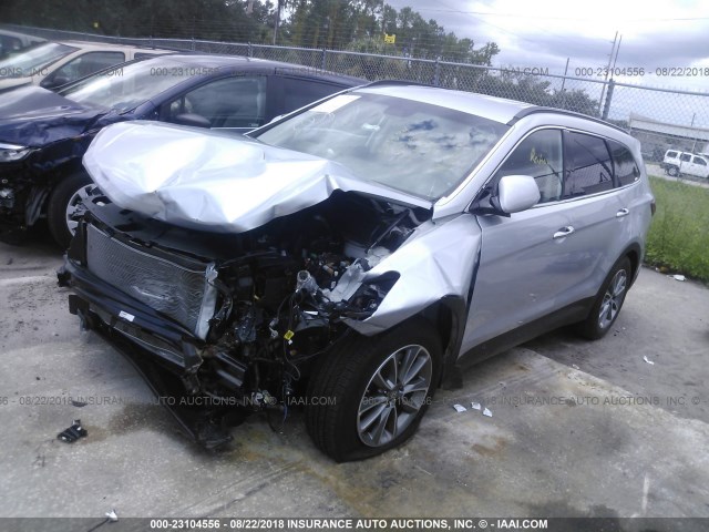 KM8SM4HF1JU272575 - 2018 HYUNDAI SANTA FE SE SILVER photo 2