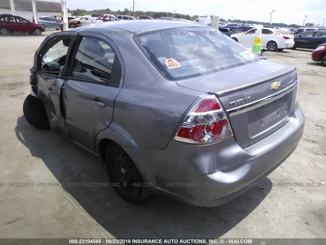 KL1TD5DE1BB230388 - 2011 CHEVROLET AVEO LS/LT 灰色 照片 3