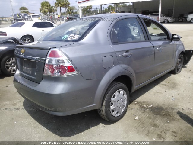 KL1TD5DE1BB230388 - 2011 CHEVROLET AVEO LS/LT GRAY photo 4