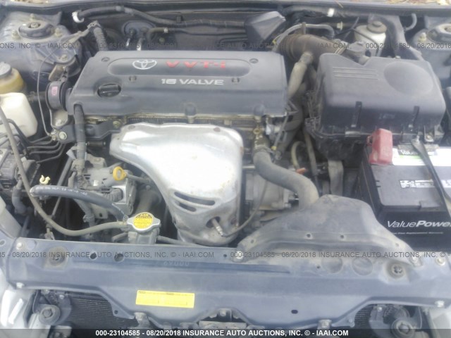 4T1BE32K13U691249 - 2003 TOYOTA CAMRY LE/XLE/SE BLUE photo 10