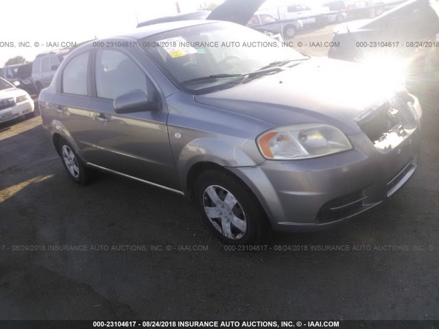 KL1TD56688B225834 - 2008 CHEVROLET AVEO LS GRAY photo 1