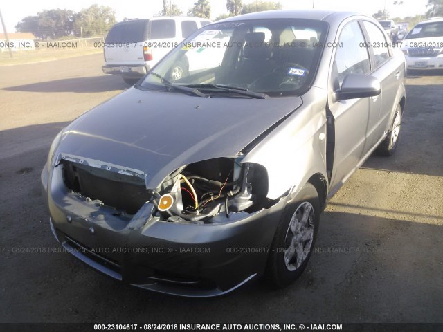 KL1TD56688B225834 - 2008 CHEVROLET AVEO LS GRAY photo 6