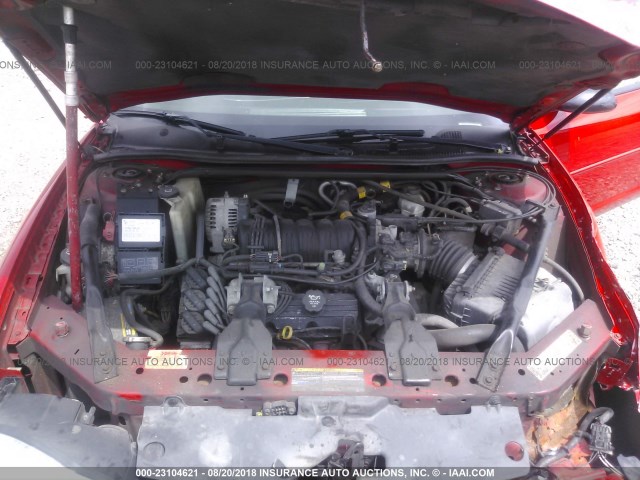 2G1WX12K039280922 - 2003 CHEVROLET MONTE CARLO SS RED photo 10
