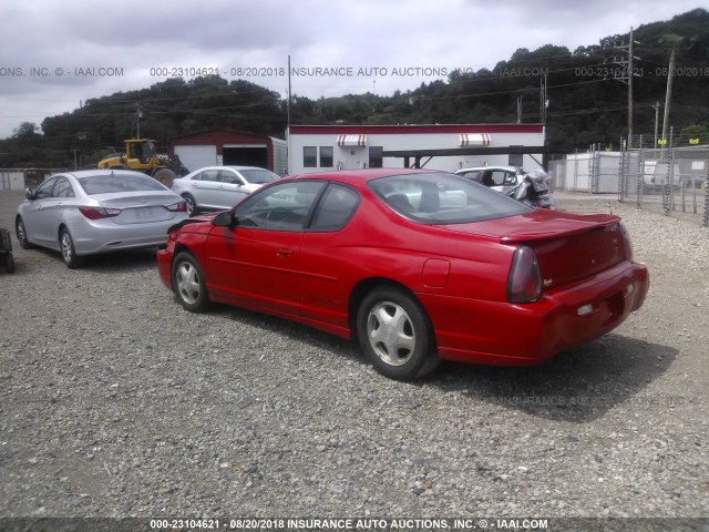2G1WX12K039280922 - 2003 CHEVROLET MONTE CARLO SS წითელი ფოტო 3