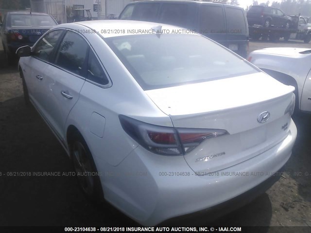 KMHE34L31HA071249 - 2017 HYUNDAI SONATA HYBRID/LIMITED WHITE photo 3