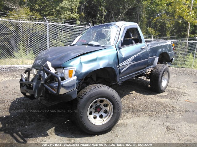 4TARN01P8SZ322058 - 1995 TOYOTA PICKUP 1/2 TON SHORT WHLBSE DX GREEN photo 2