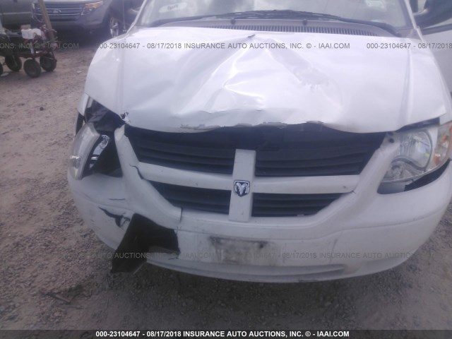 1D4GP24R66B669694 - 2006 DODGE GRAND CARAVAN SE WHITE photo 6