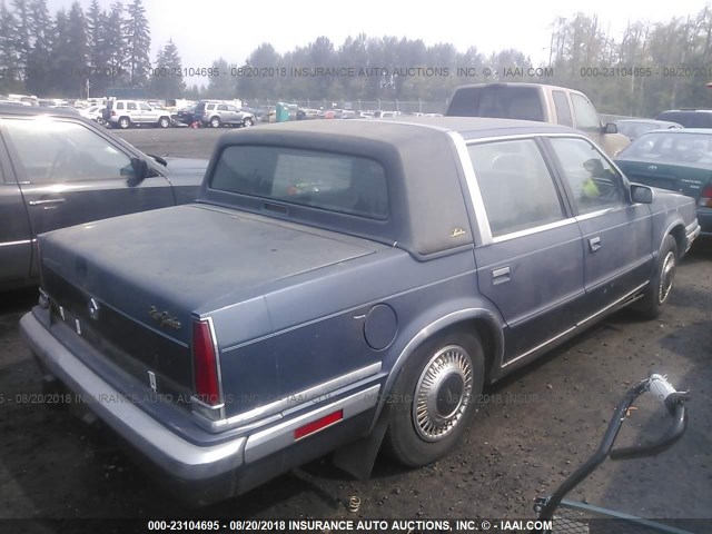 1C3BC6631KD629027 - 1989 CHRYSLER NEW YORKER C-BODY LANDAU BLUE photo 4