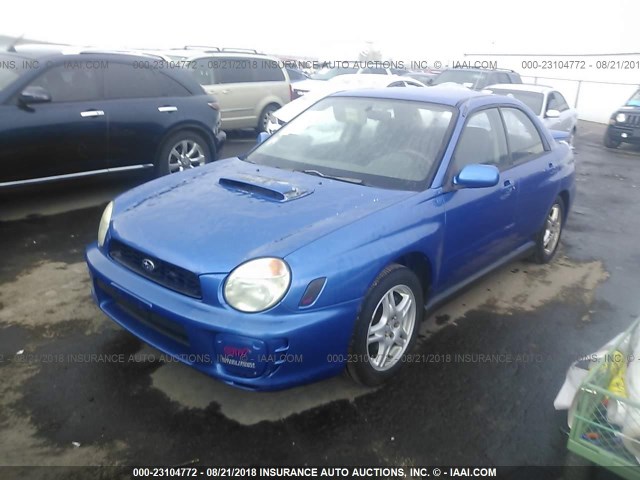 JF1GD29673G503564 - 2003 SUBARU IMPREZA WRX BLUE photo 2