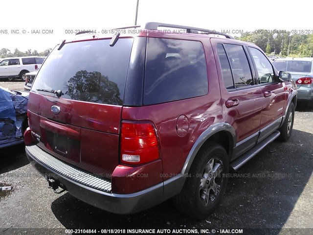 1FMZU73K62UD46191 - 2002 FORD EXPLORER XLT RED photo 4