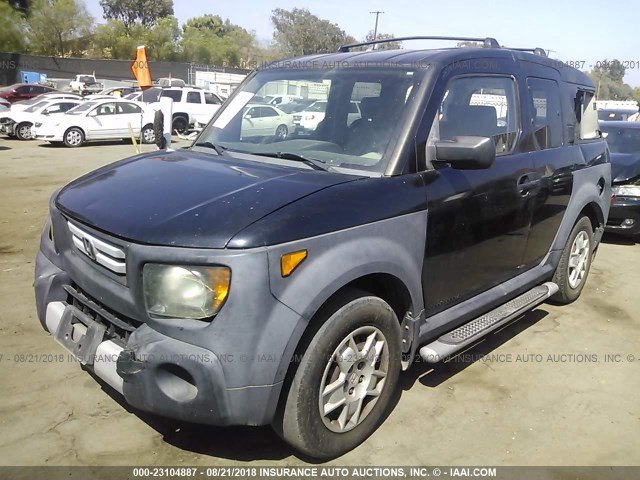 5J6YH17307L012119 - 2007 HONDA ELEMENT LX BLACK photo 2