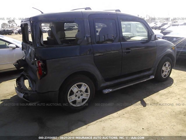 5J6YH17307L012119 - 2007 HONDA ELEMENT LX BLACK photo 4