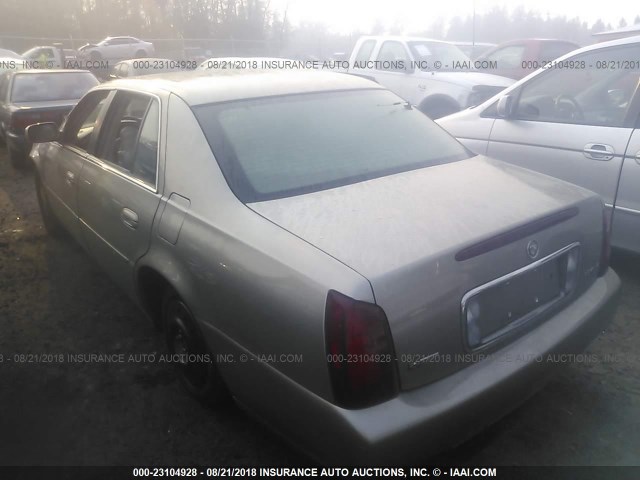 1G6KD54Y44U240714 - 2004 CADILLAC DEVILLE GOLD photo 3