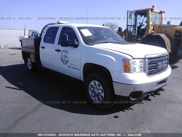 1GT12ZCG0EF189555 - 2014 GMC SIERRA K2500 HEAVY DUTY WHITE photo 1