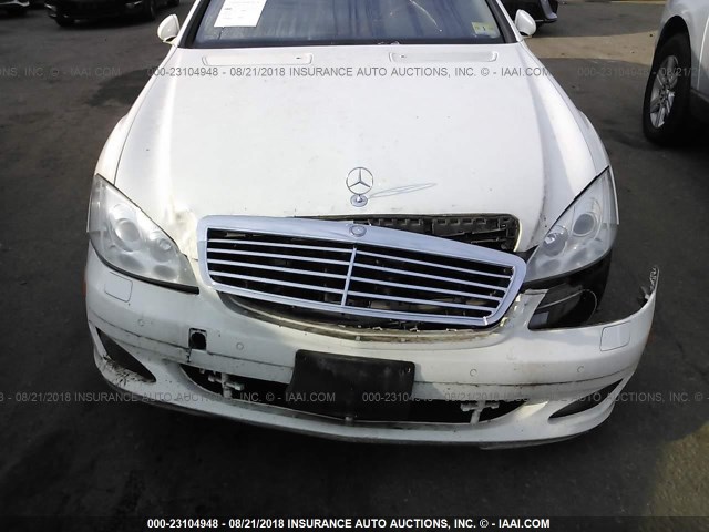 WDDNG86X89A274354 - 2009 MERCEDES-BENZ S 550 4MATIC WHITE photo 6