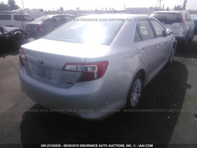 4T1BD1FK6CU052995 - 2012 TOYOTA CAMRY HYBRID/LE/XLE 银色 照片 4
