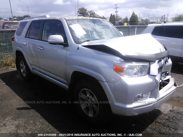 JTEBU5JR1B5074777 - 2011 TOYOTA 4RUNNER SR5/LIMITED/TRAIL SILVER photo 1