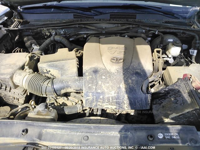 5TFCZ5AN9GX014202 - 2016 TOYOTA TACOMA DBL CAB/SR/SR5/TRD SPT/OR SILVER photo 10