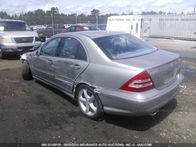 WDBRF52H76F784574 - 2006 MERCEDES-BENZ C GENERATION 2006 230 GRAY photo 3