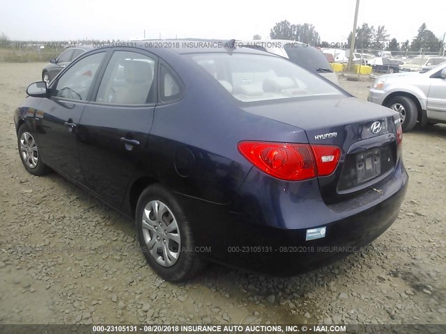 KMHDU46D99U823440 - 2009 HYUNDAI ELANTRA GLS/SE BLUE photo 3