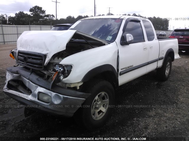 5TBRT341X2S249241 - 2002 TOYOTA TUNDRA ACCESS CAB/ACCESS CAB SR5 WHITE photo 2