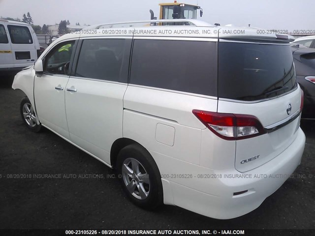 JN8AE2KP7E9100549 - 2014 NISSAN QUEST S/SV/SL/LE WHITE photo 3