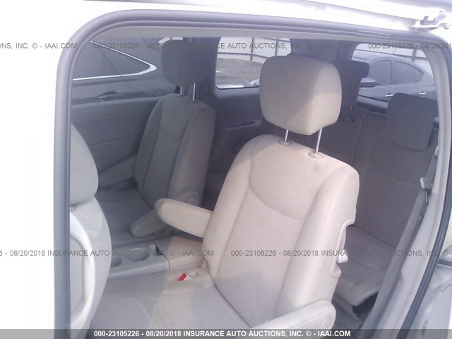 JN8AE2KP7E9100549 - 2014 NISSAN QUEST S/SV/SL/LE WHITE photo 8